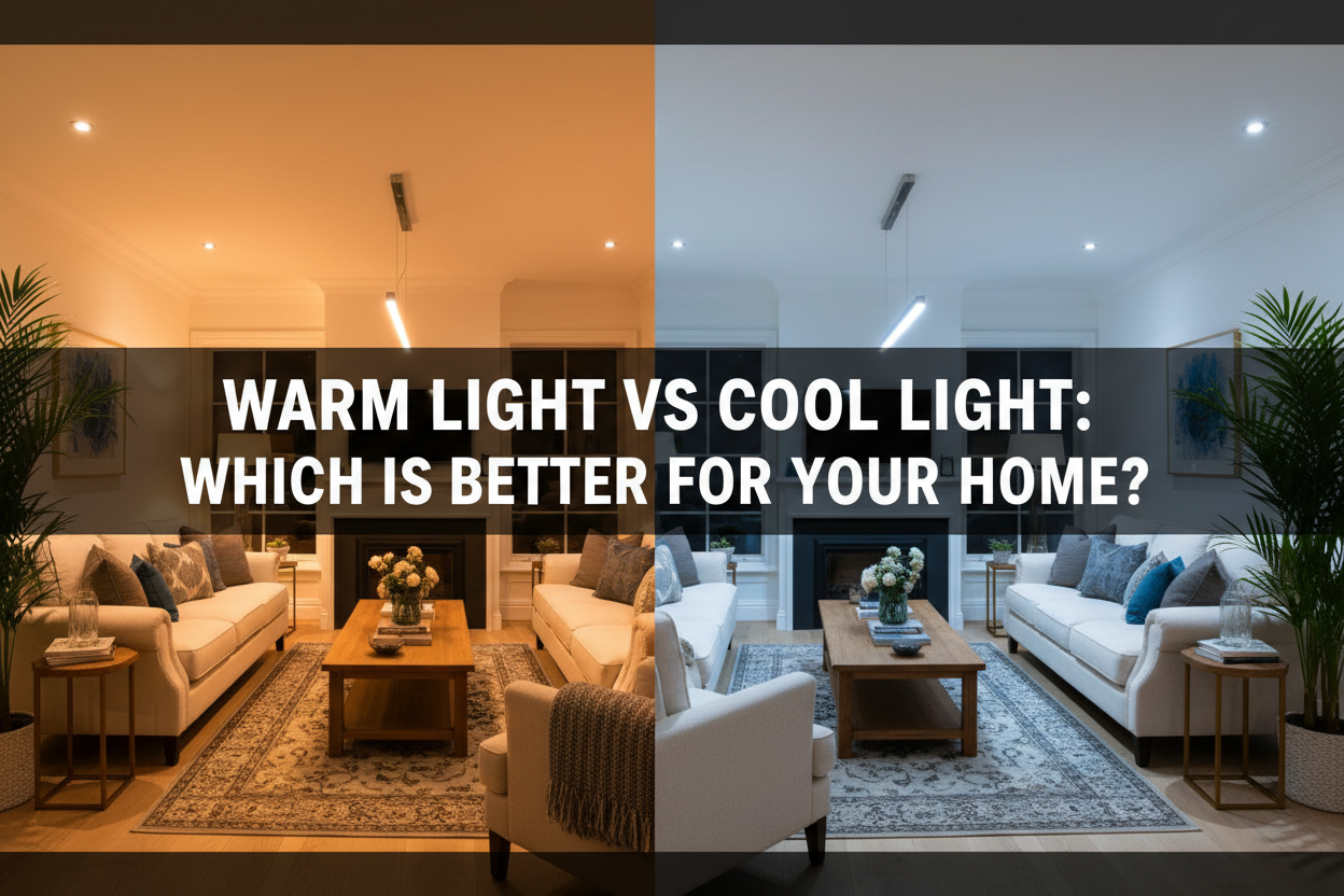 Illustration of warm light vs cool light: which is better for your home? - Glowryte
