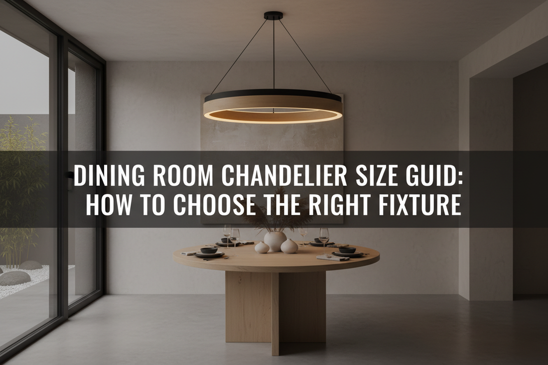 Illustration of dining room chandelier size guide – how to choose the right fixture - Glowryte
