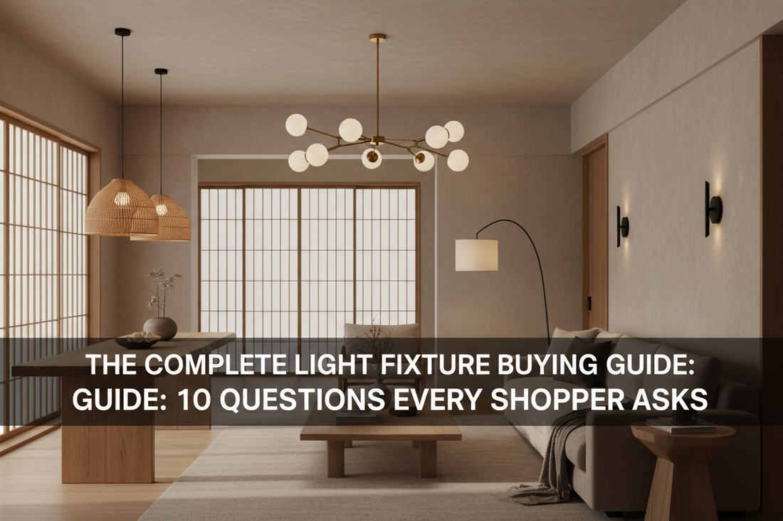Illustration of the complete light fixture buying guide: 10 questions every shopper asks - Glowryte
