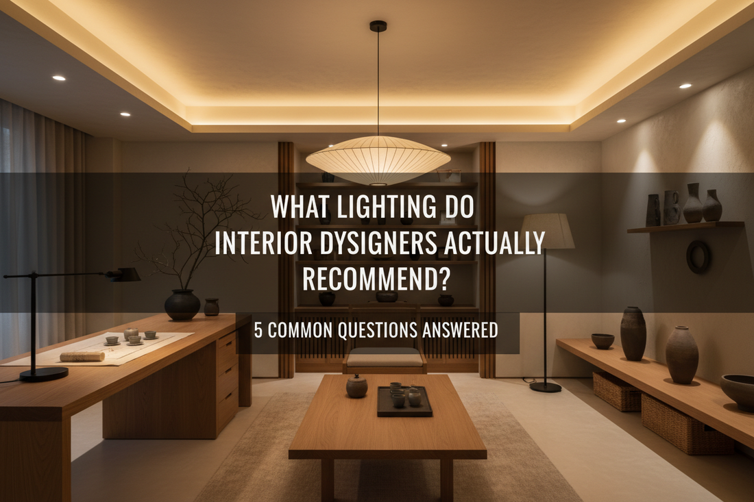 Illustration of what lighting do interior designers actually recommend? 5 common questions answered - Glowryte