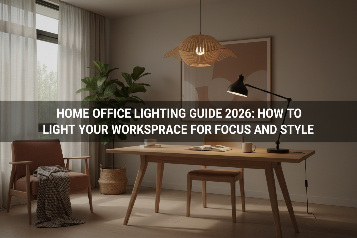 Illustration of home office lighting guide 2026: how to light your workspace for focus and style - Glowryte