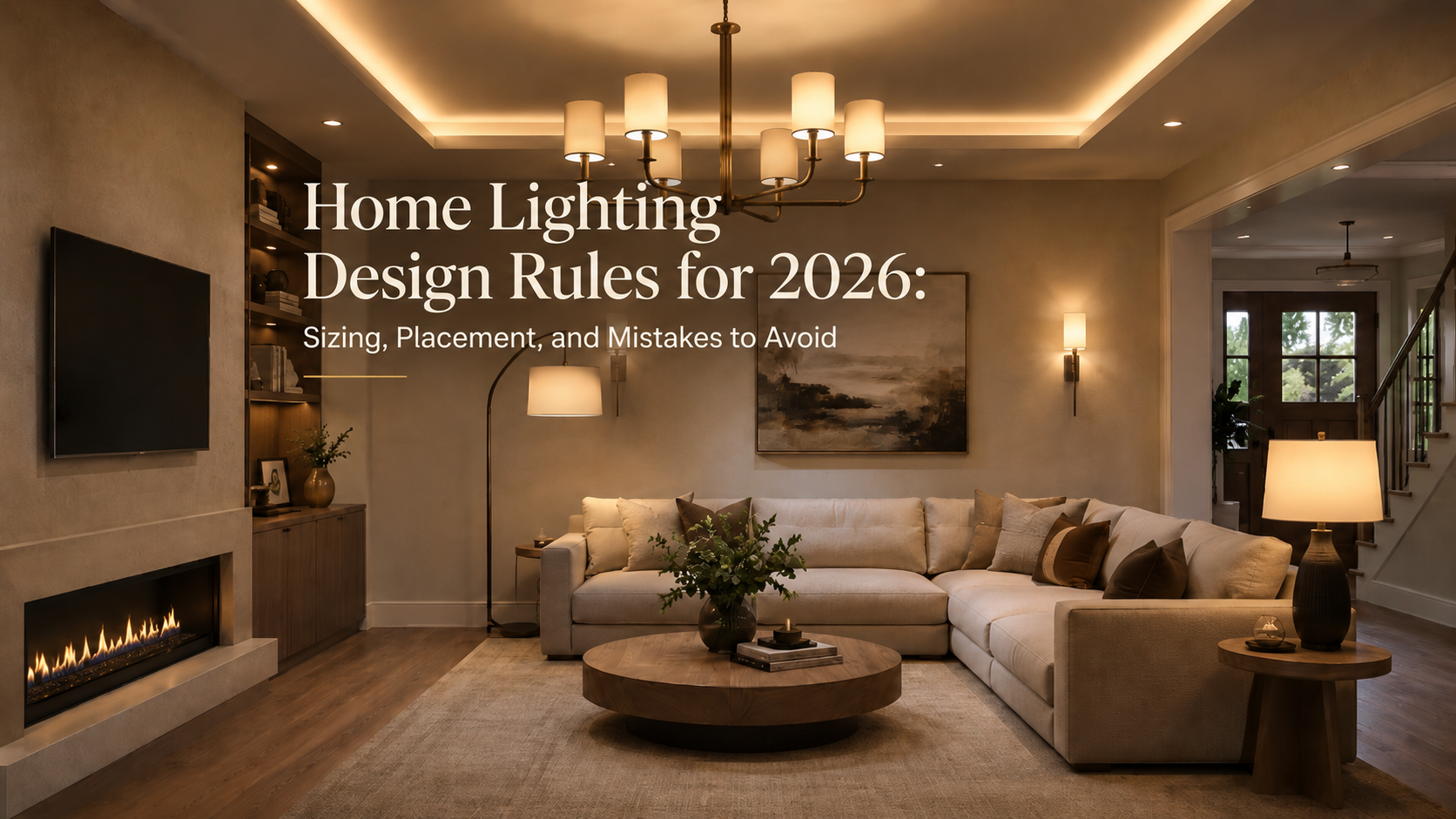 Home lighting design rules for a warm modern interior