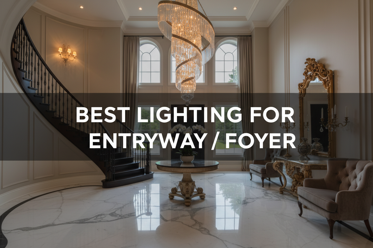 Illustration of best lighting for entryway / foyer - Glowryte