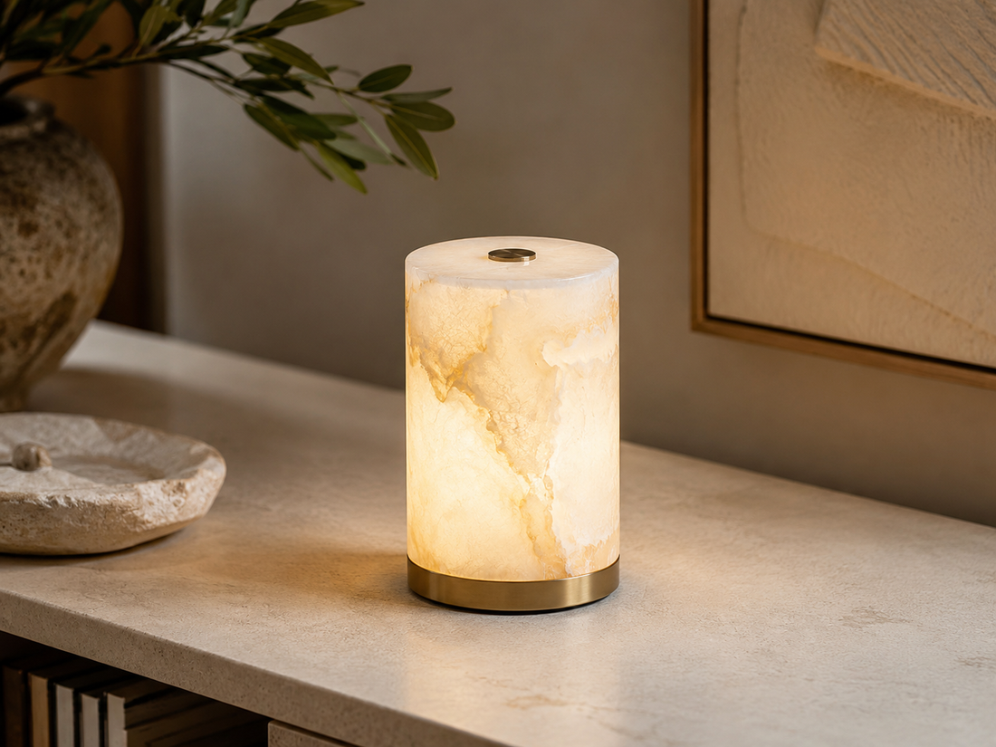 Alabaster Cordless Table Lamps: Size, Placement & Charging Considerations