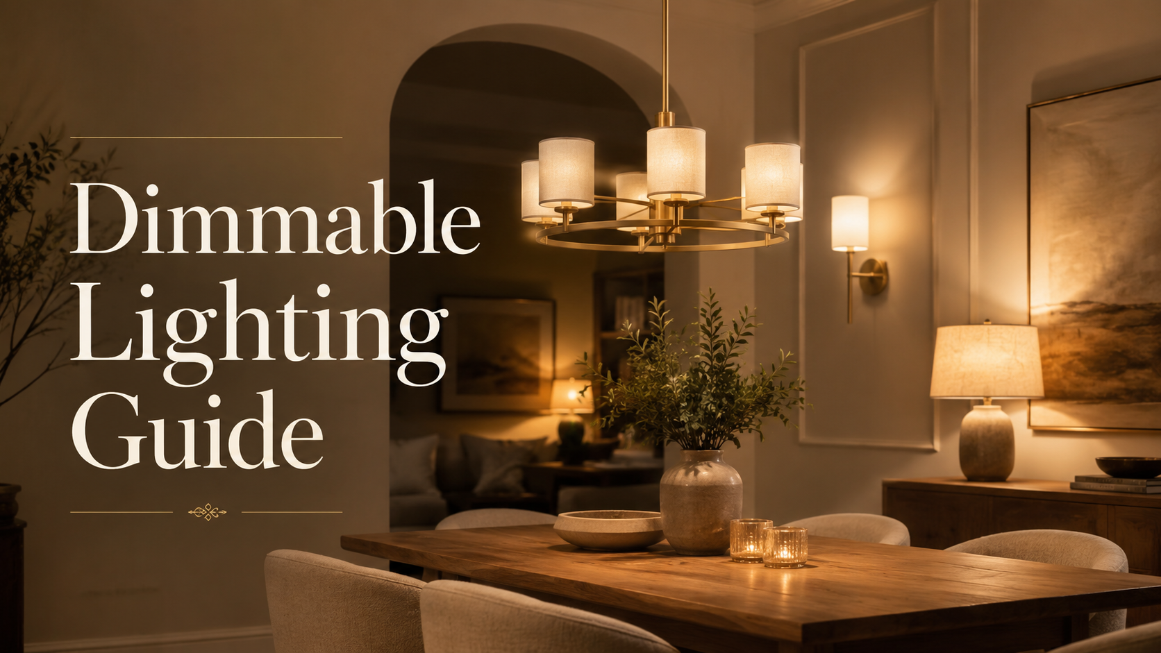 Dimmable lighting guide for LED fixtures and warm modern interiors