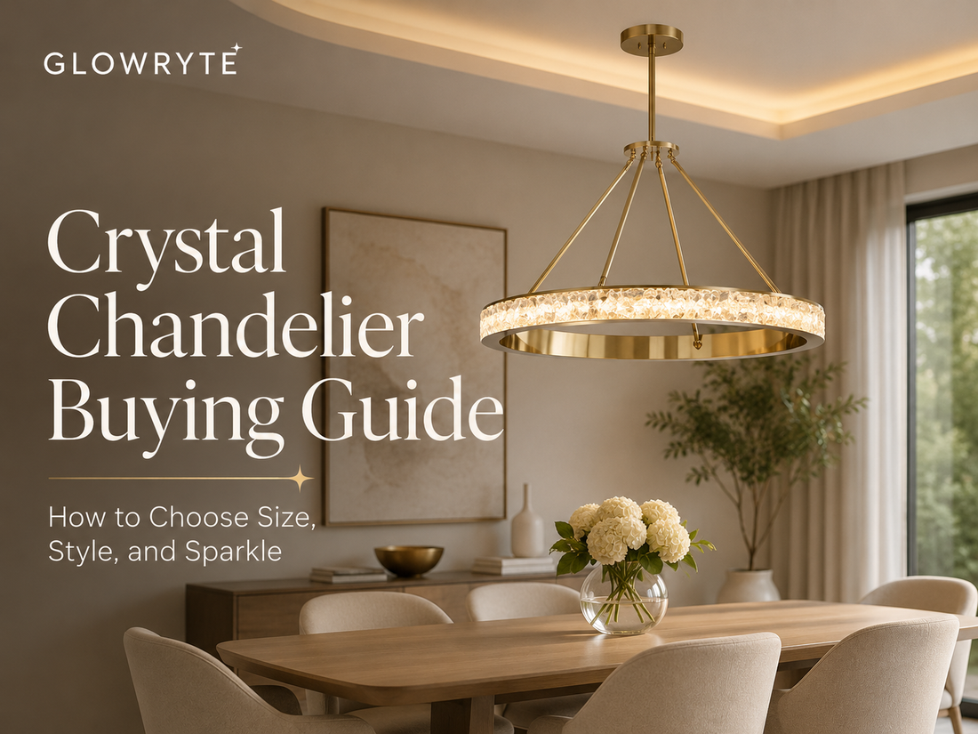 Celeste ring crystal chandelier in a modern dining room