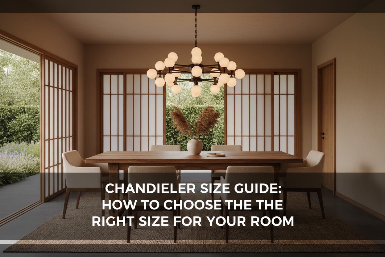 Illustration of chandelier size guide: how to choose the right size for your room - Glowryte