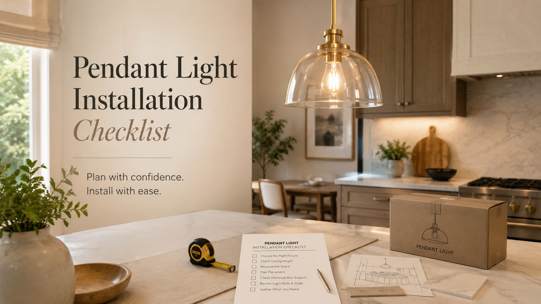 Pendant light installation checklist for a warm modern home