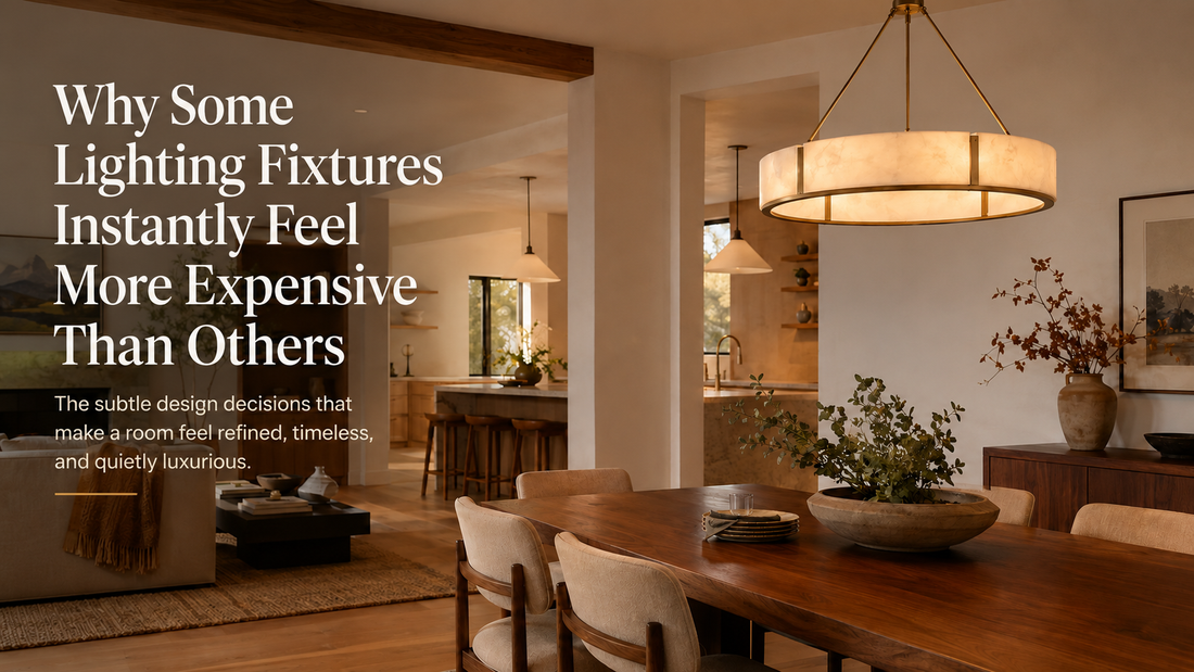 Warm modern interior showing how proportion, natural materials, and soft lighting create a refined atmosphere