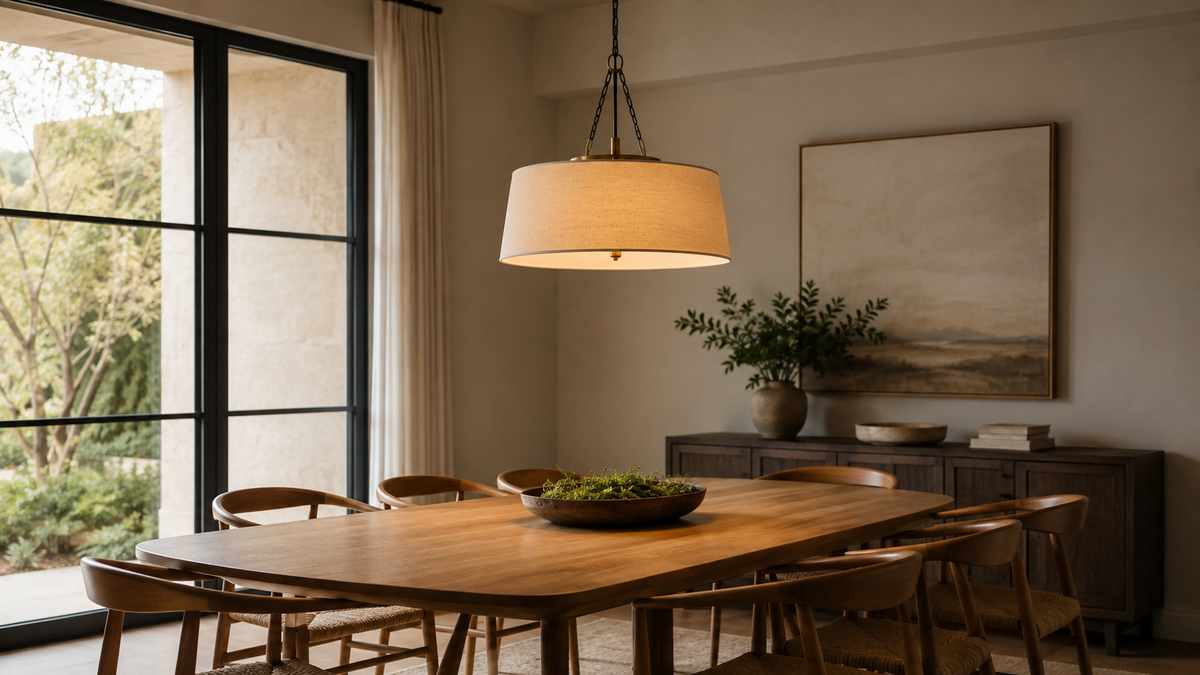 Dining Room Pendant Light Fixtures: Shape, Scale & Table Fit