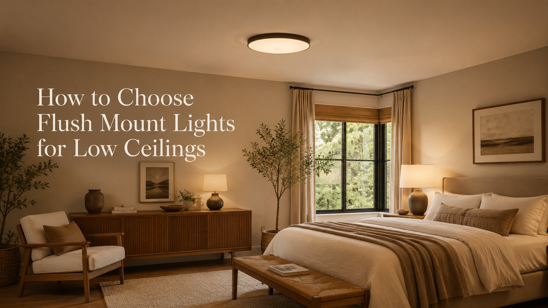 Flush mount light for a low ceiling modern room