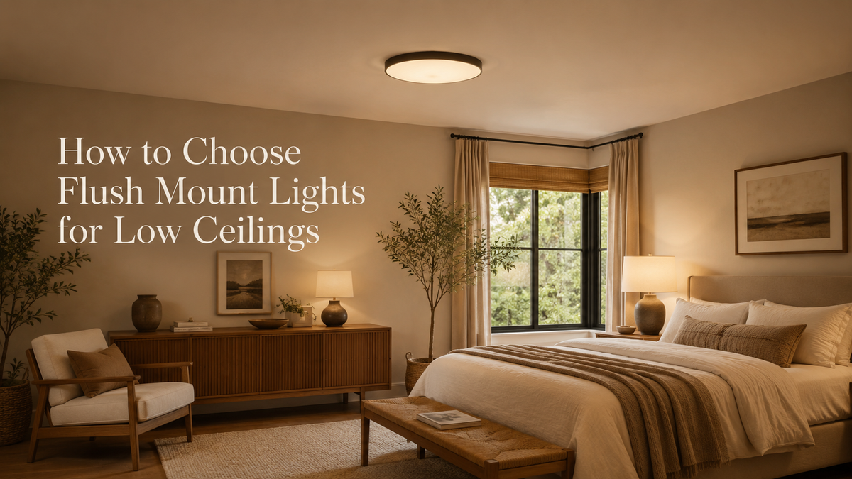 Flush mount light for a low ceiling modern room