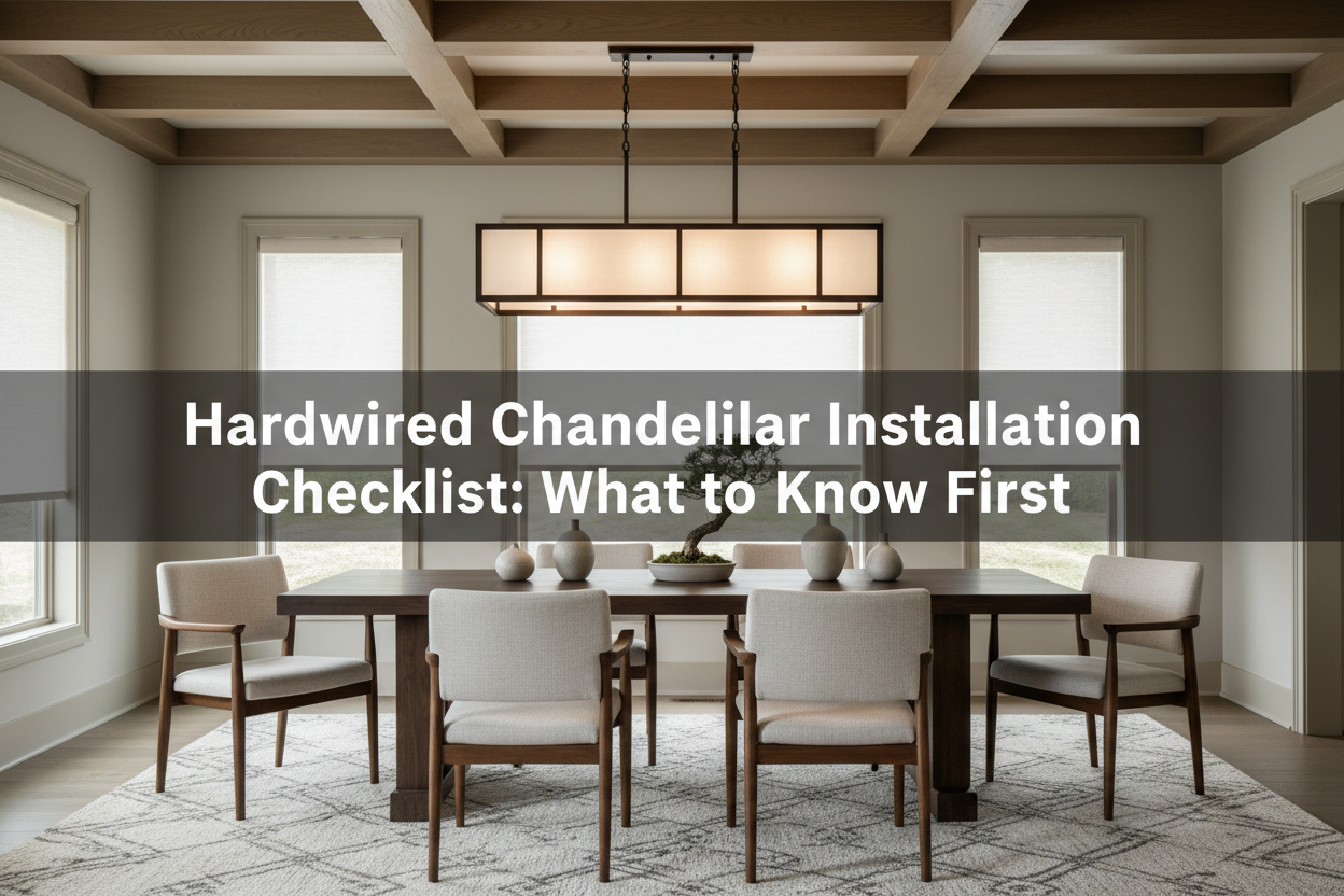Hardwired chandelier installation checklist for dining rooms and entryways