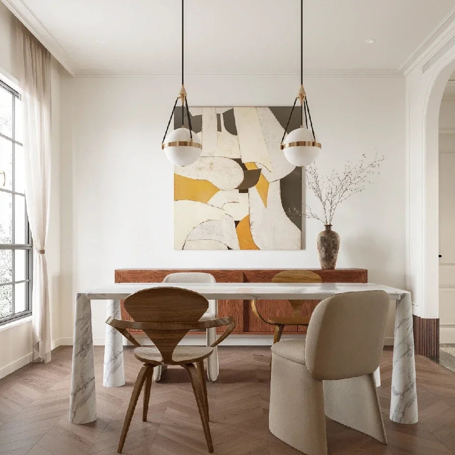 Lune Geometric Glass Globe Pendant Light Glowryte