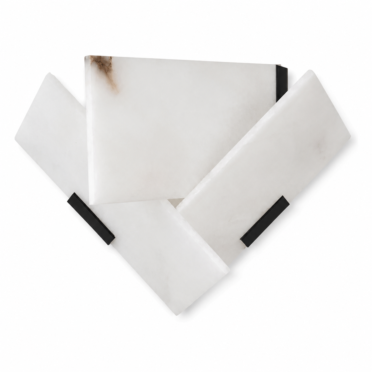 Fly Alabaster Fan Wall Sconce L 10.2" × H 8.2” (L 26 × H 21 cm) Left Glowryte