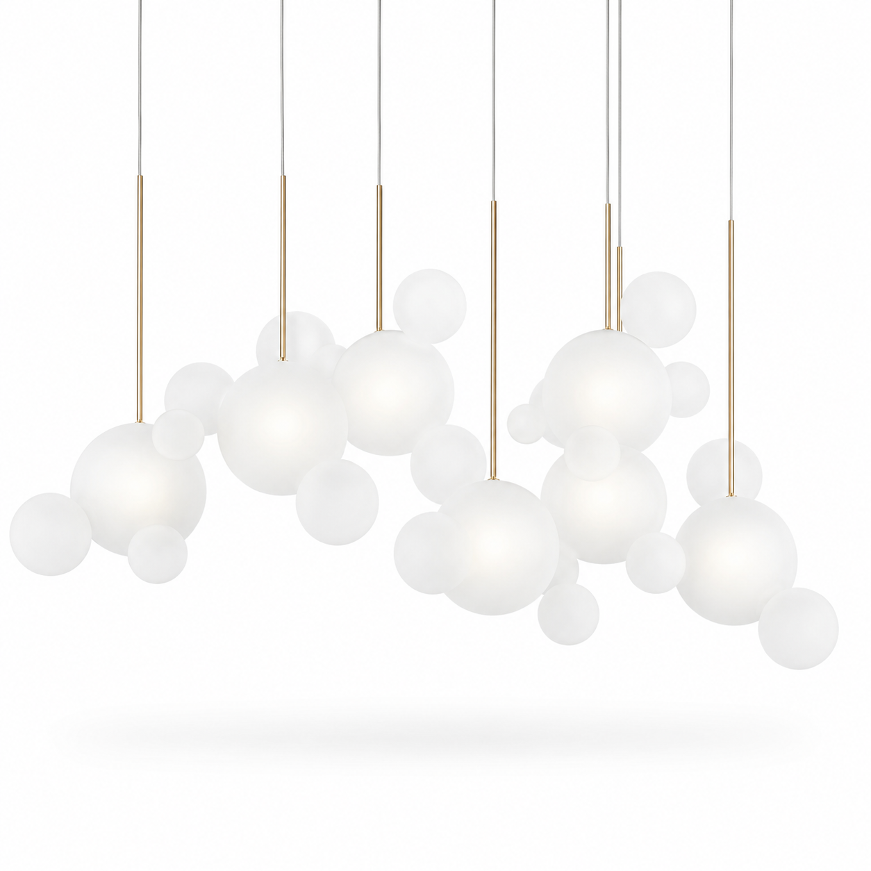 Cove Bubble Linear Chandelier Glowryte