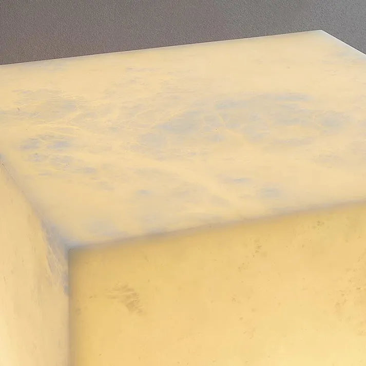 Cube Alabaster Table Lamp Glowryte