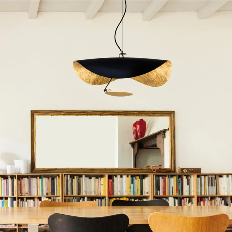 Luma Lederam Gold Foil Disc Pendant Glowryte