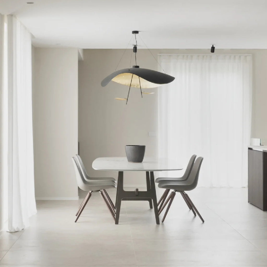 Luma Lederam Gold Foil Disc Pendant Glowryte