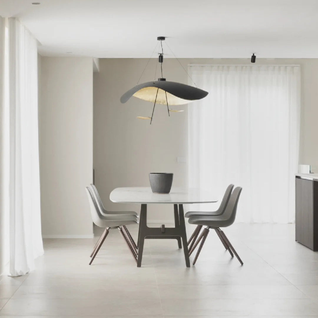 Luma Lederam Gold Foil Disc Pendant Glowryte