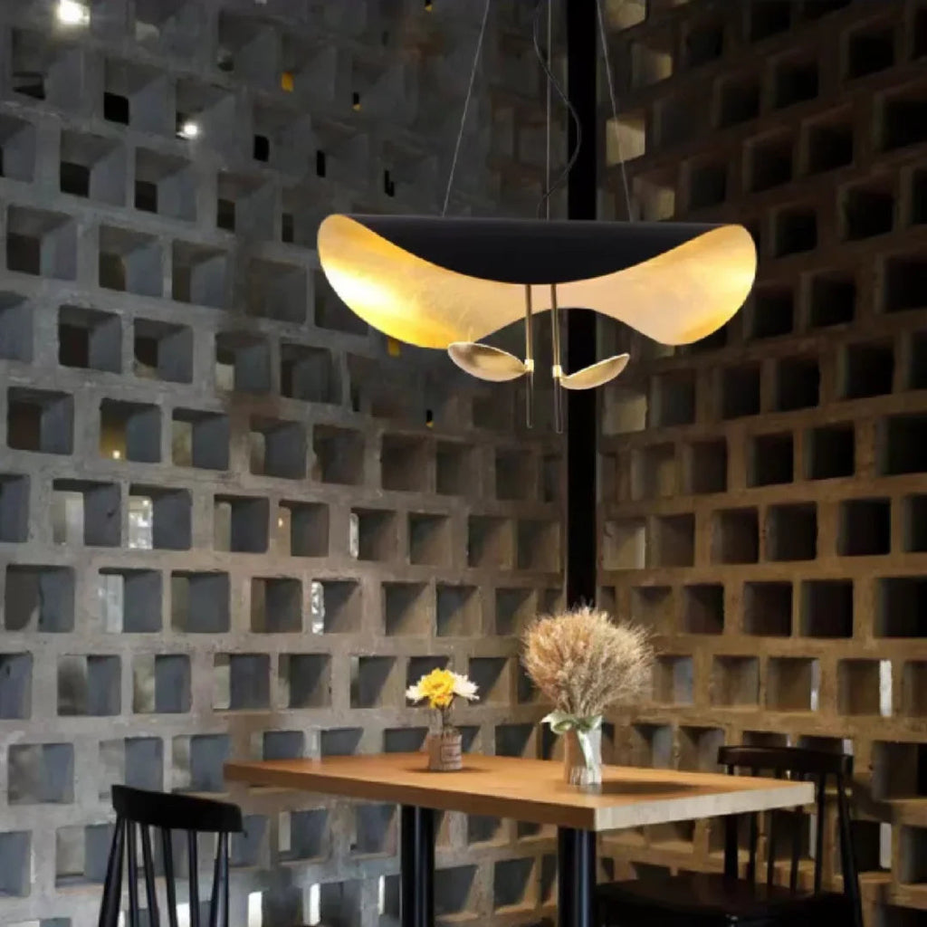 Luma Lederam Gold Foil Disc Pendant Glowryte