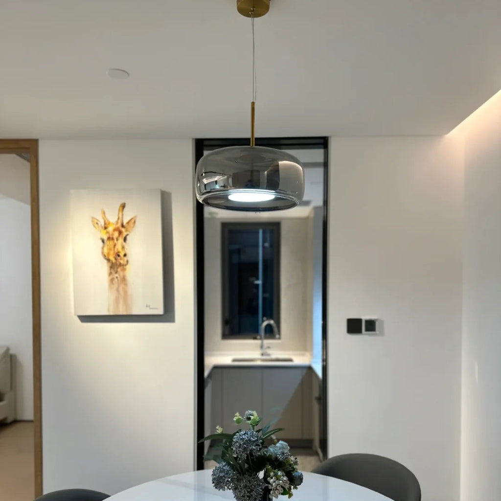 Aura Grande Amber Glass Pendant Light