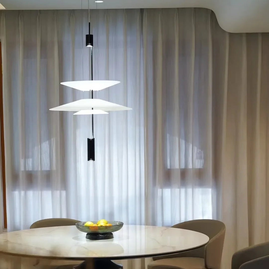 Luma Flamingo Stacked Disc Chandelier Glowryte