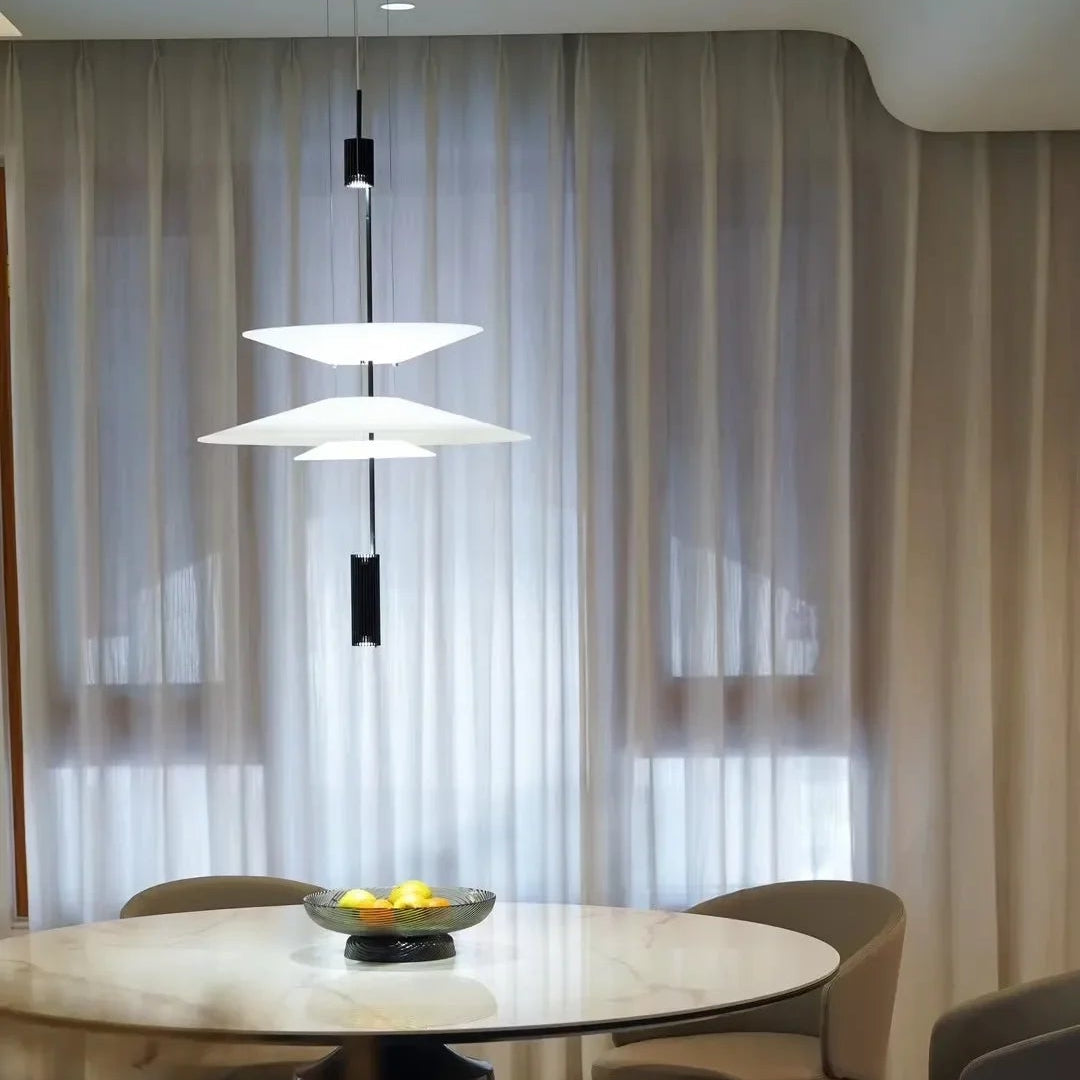 Luma Flamingo Stacked Disc Chandelier Glowryte