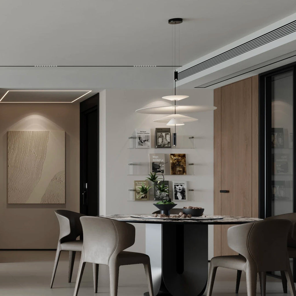 Luma Flamingo Stacked Disc Chandelier Glowryte