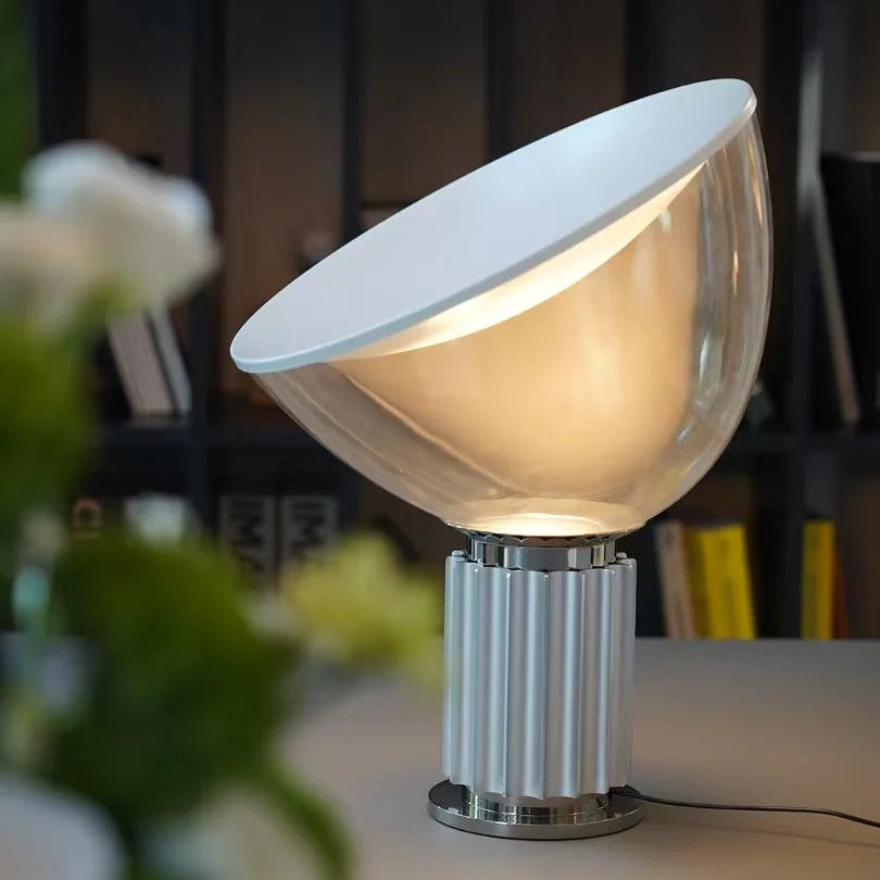 Dome Glass Saucer Table Lamp Glowryte