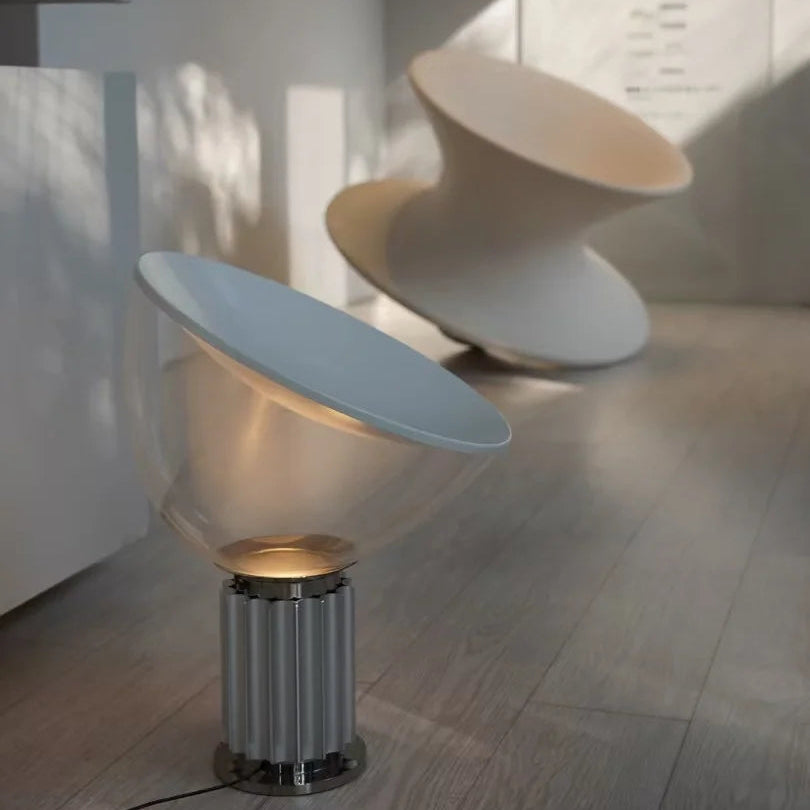 Dome Glass Saucer Table Lamp Glowryte