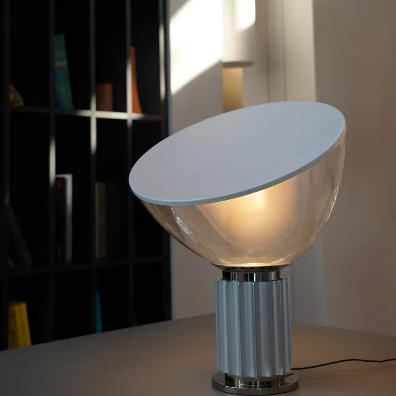 Dome Glass Saucer Table Lamp Glowryte