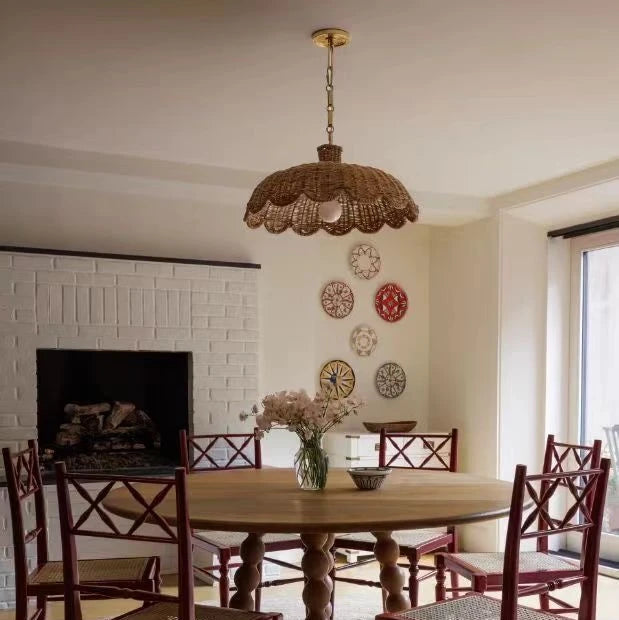 Caleta Woven Rattan Pendant Light