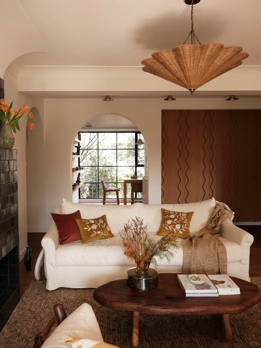 Soleil Rattan Umbrella Pendant Glowryte