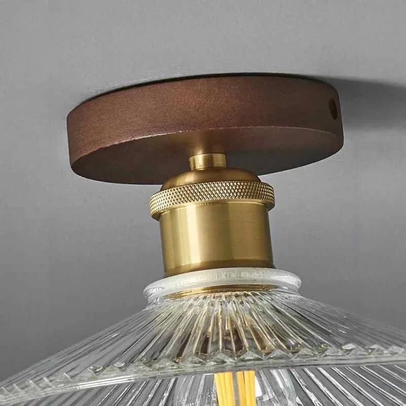 Petal Glass Semi-Flush Ceiling Light Glowryte