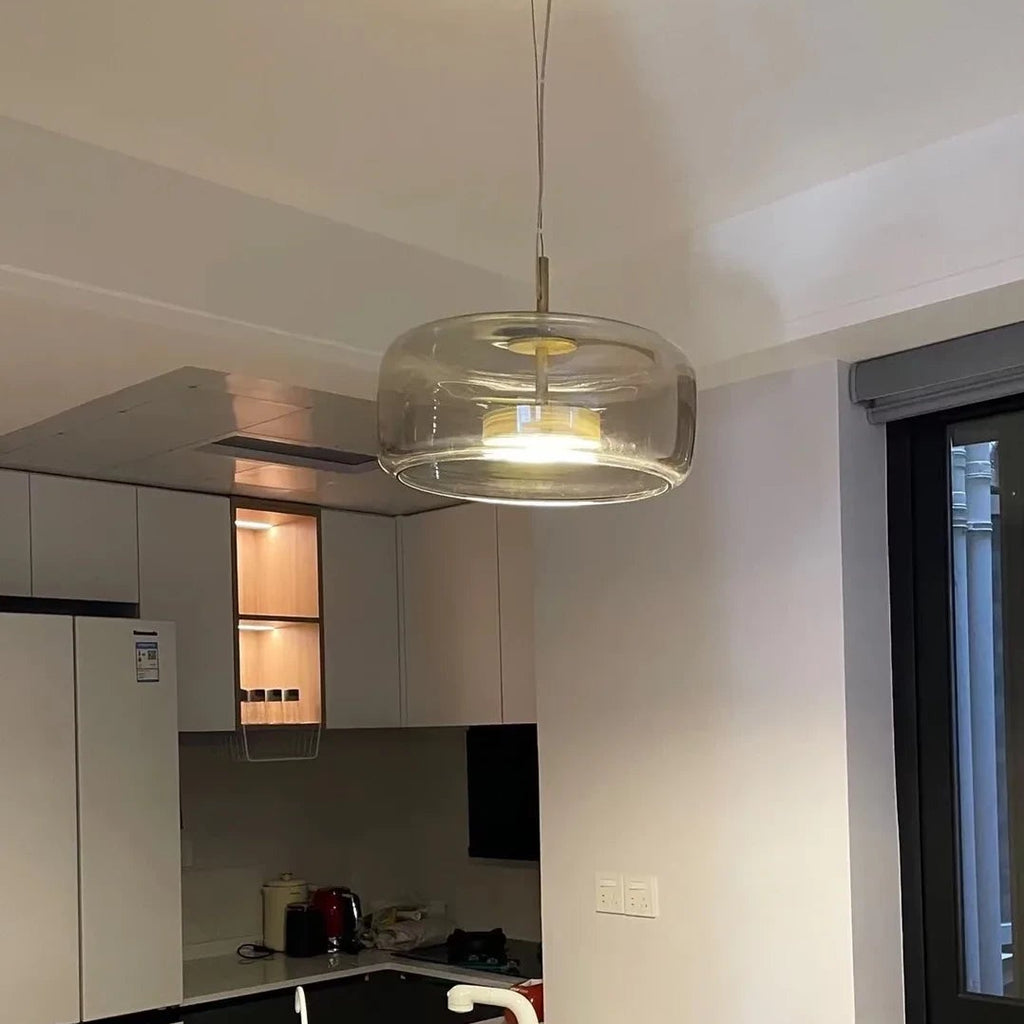 Aura Grande Amber Glass Pendant Light