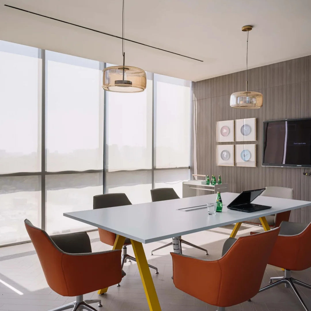 Aura Grande Amber Glass Pendant Light