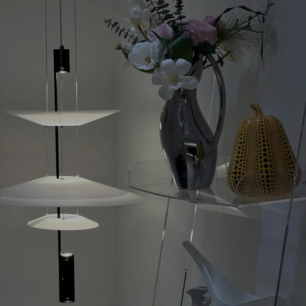 Luma Flamingo Stacked Disc Chandelier Glowryte