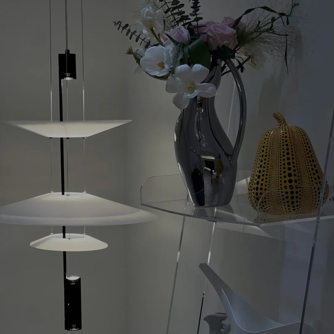 Luma Flamingo Stacked Disc Chandelier Glowryte
