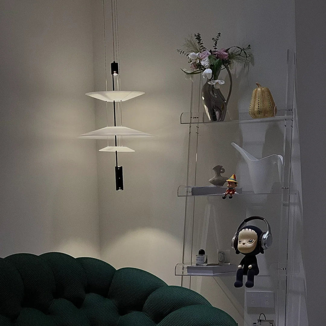Luma Flamingo Stacked Disc Chandelier Glowryte