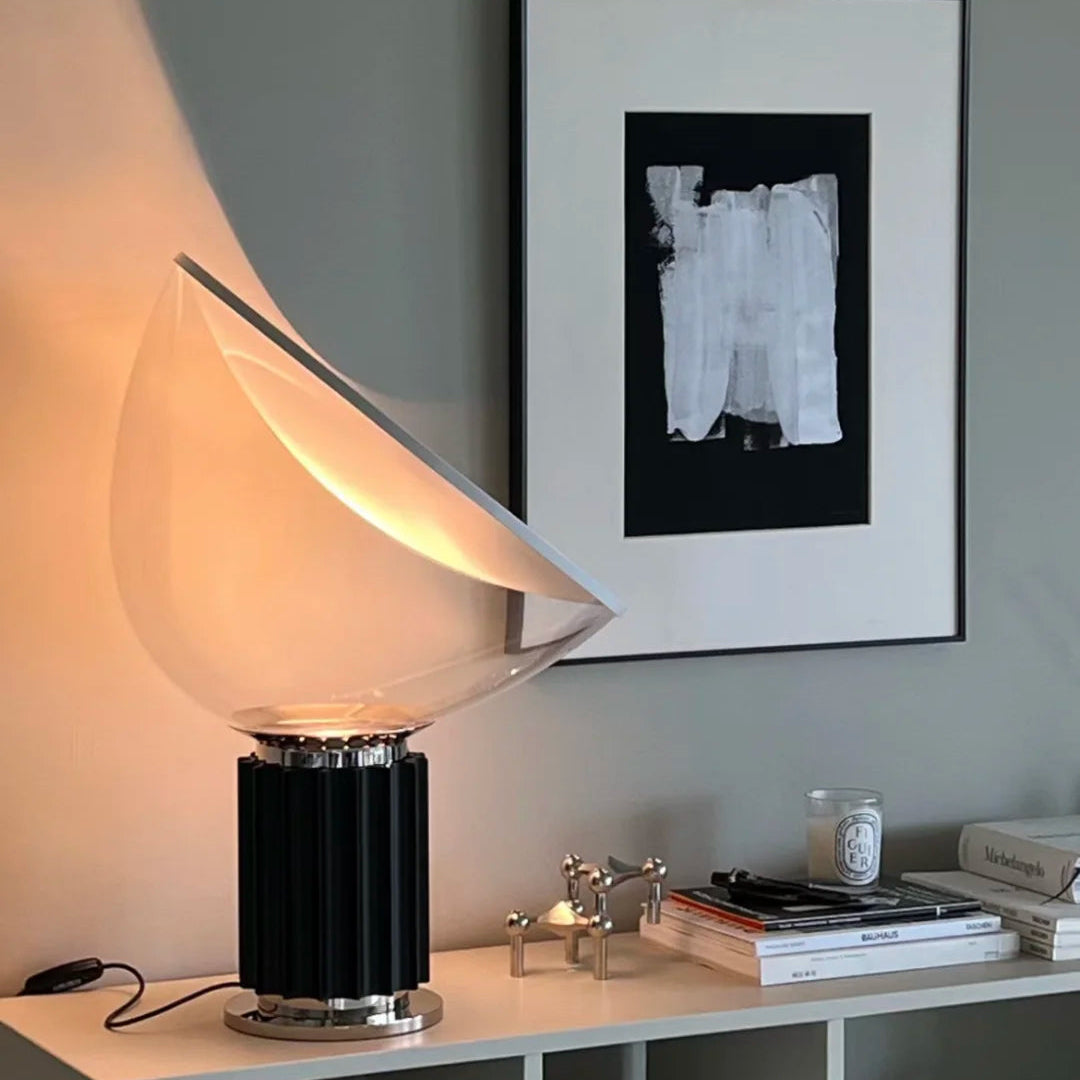 Dome Glass Saucer Table Lamp Glowryte