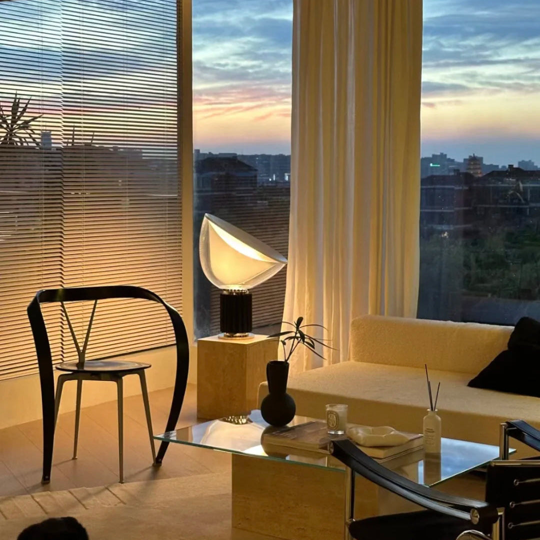 Dome Glass Saucer Table Lamp Glowryte