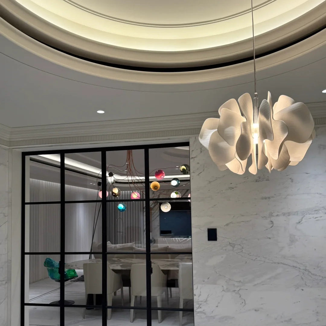 Nightbloom Ceramic Petal Chandelier