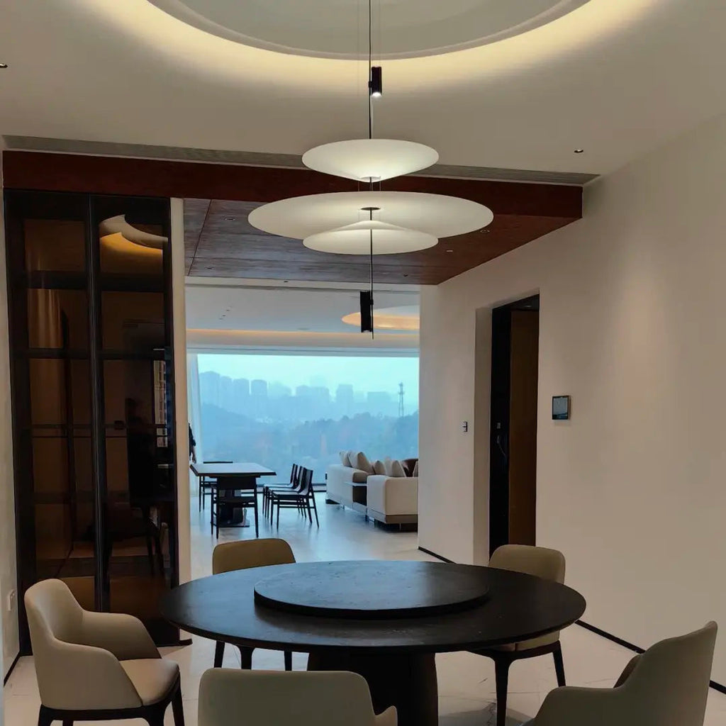 Luma Flamingo Stacked Disc Chandelier Glowryte