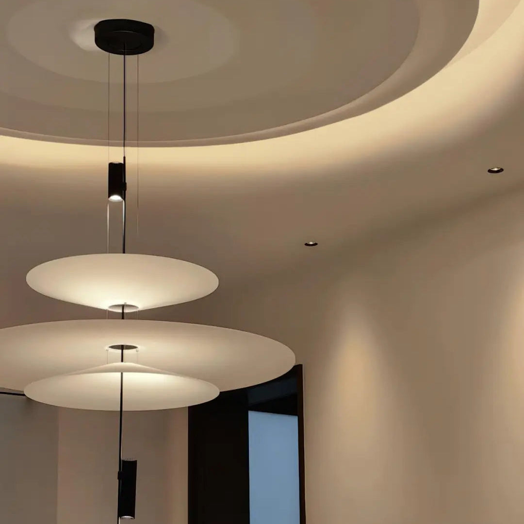 Luma Flamingo Stacked Disc Chandelier Glowryte