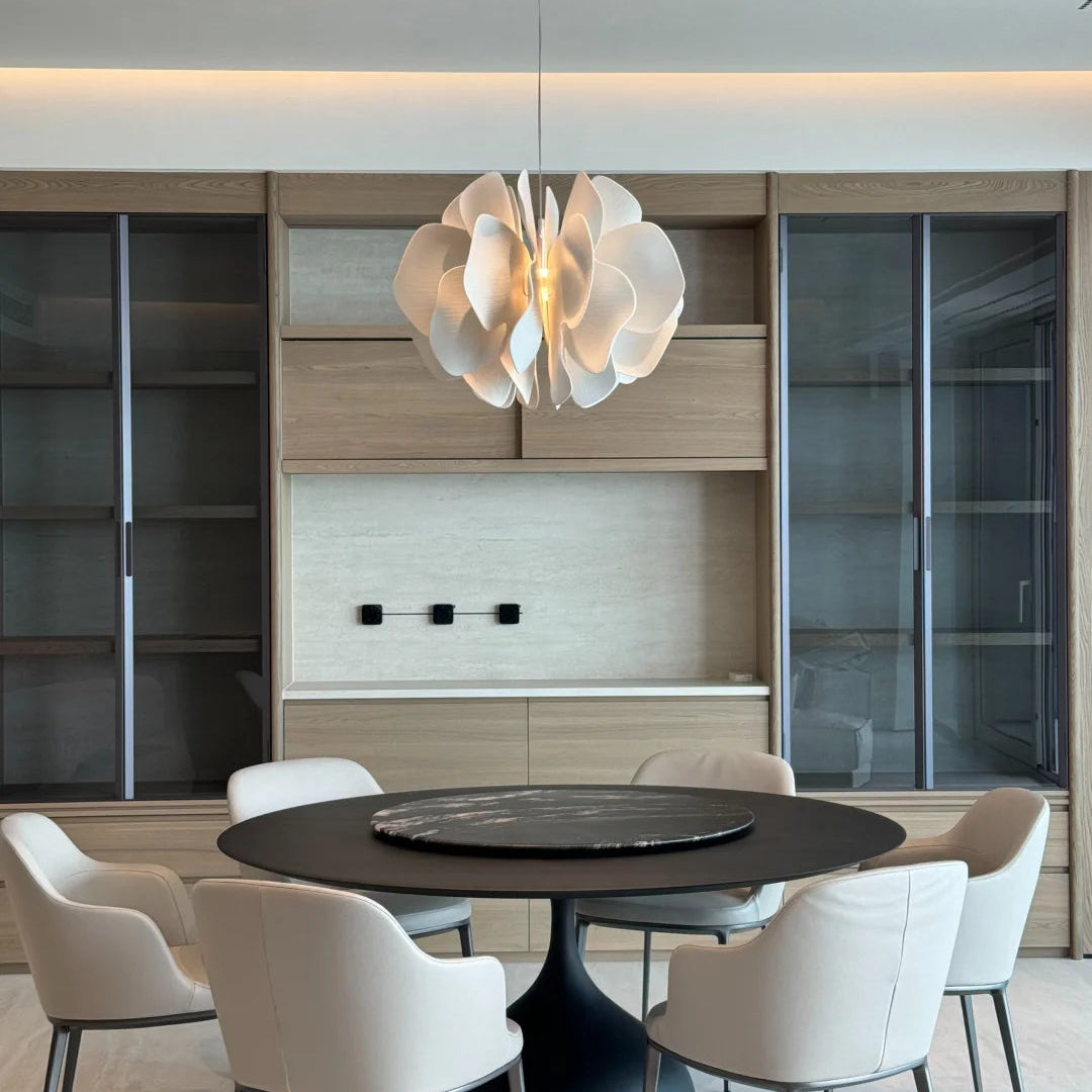 Nightbloom Ceramic Petal Chandelier