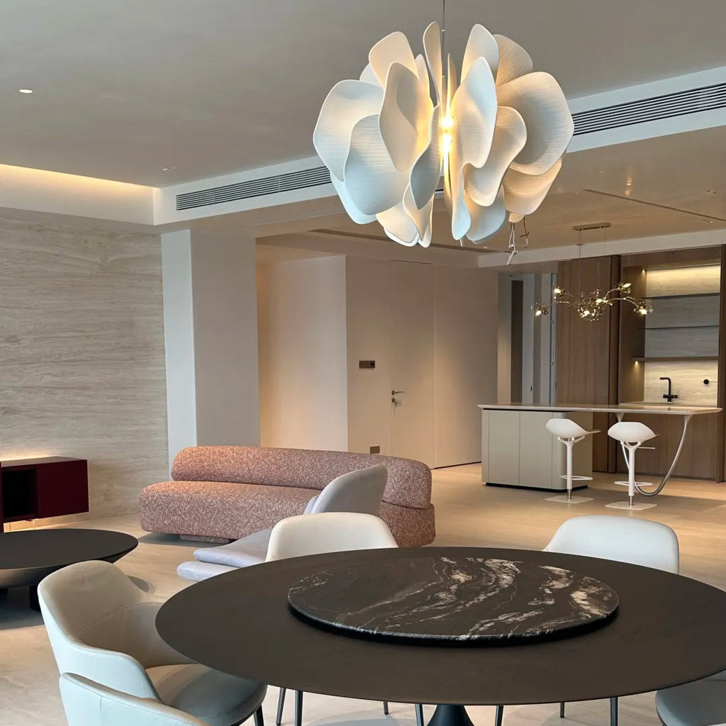 Nightbloom Ceramic Petal Chandelier