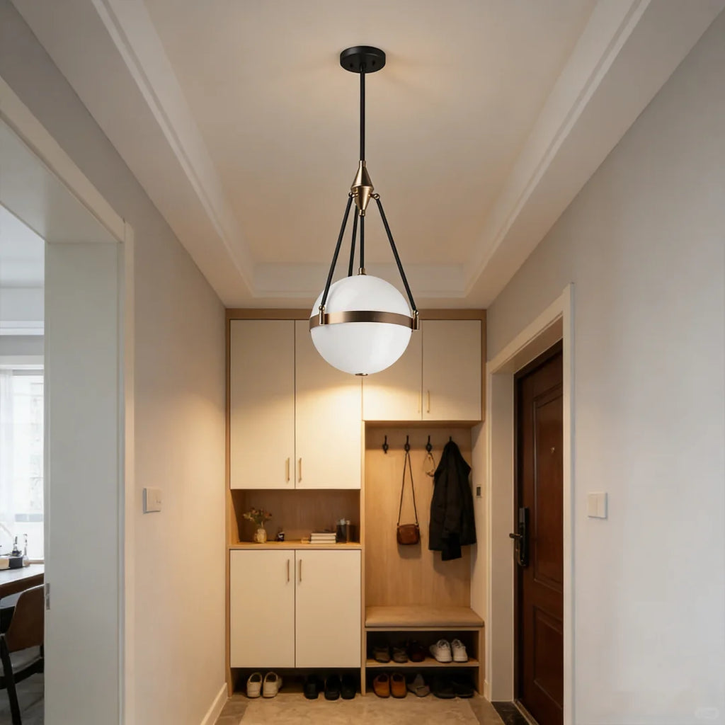 Lune Geometric Glass Globe Pendant Light Glowryte