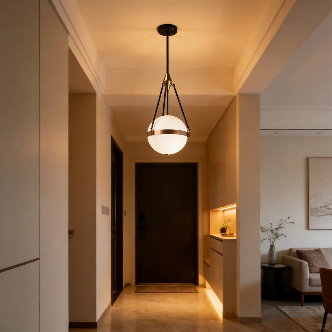 Lune Geometric Glass Globe Pendant Light Glowryte
