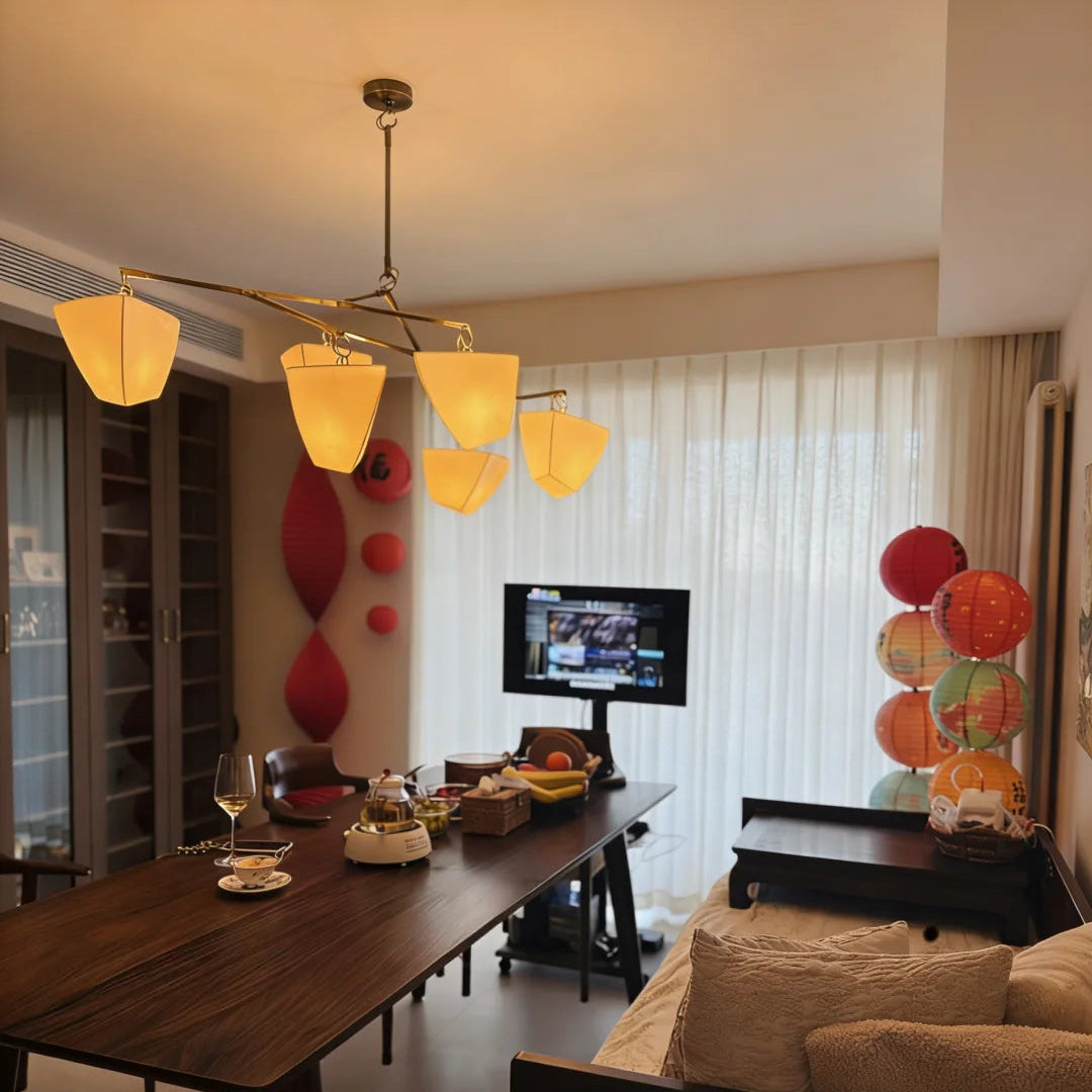 Vesper Brass Branching Chandelier